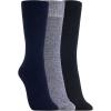 imageClarks Womens Solid Marled Wide Top Crew Socks 3 Pair NavyLt GreyBlack Womens 410 Shoe
