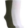 imageClarks Womens Textured Crew Socks 3 Pair LtGreyWhiteOlive Womens 410 Shoe