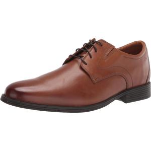 Clarks Men’s, Whiddon Plain Toe Oxford(Dark Tan Leather)