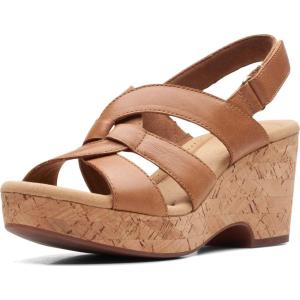 Clarks Women’s Giselle Beach Sandals(Tan Leather)