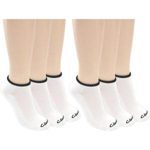 Clarks Women’s Half Cushion Low Cut Socks 6 Pair, White, Women’s 4-10 Shoe