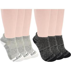 Clarks Women’s Half Cushion Low Cut Tab Socks 6 Pair, Multicolor, Women’s 4-10 Shoe