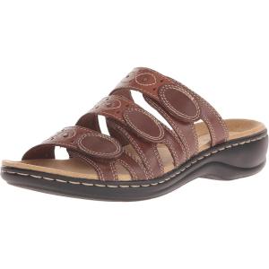 Clarks Women’s Leisa Cacti Q Slide Sandal(Brown-multi)