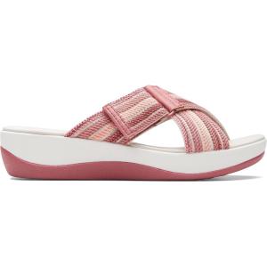 Clarks womens Arla WaveSlide Sandal(Dusty Rose Combi)