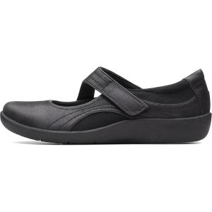 Clarks womens Sillian Bella Mary Jane Flat, Black, 8.5 US