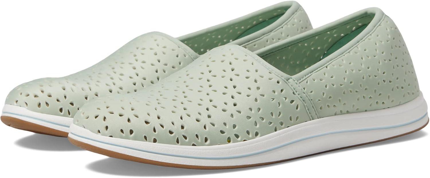 imageClarks Womens Breeze Emily LoafersPale Green Synthetic
