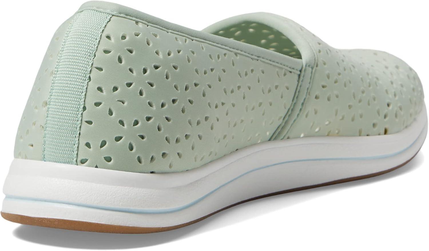 imageClarks Womens Breeze Emily LoafersPale Green Synthetic
