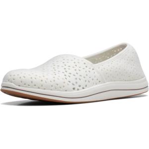 Clarks Women’s Breeze Emily Loafers(White Synthetic)