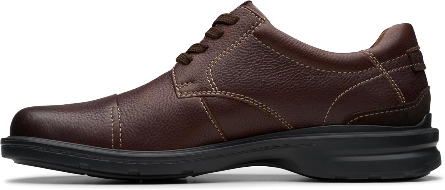 imageClarks Mens Gessler Cap OxfordBrown Tumbled Leather