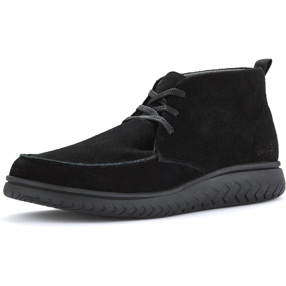 imageClarks Mens RelaxLite Moc Ankle BootBlack Suede