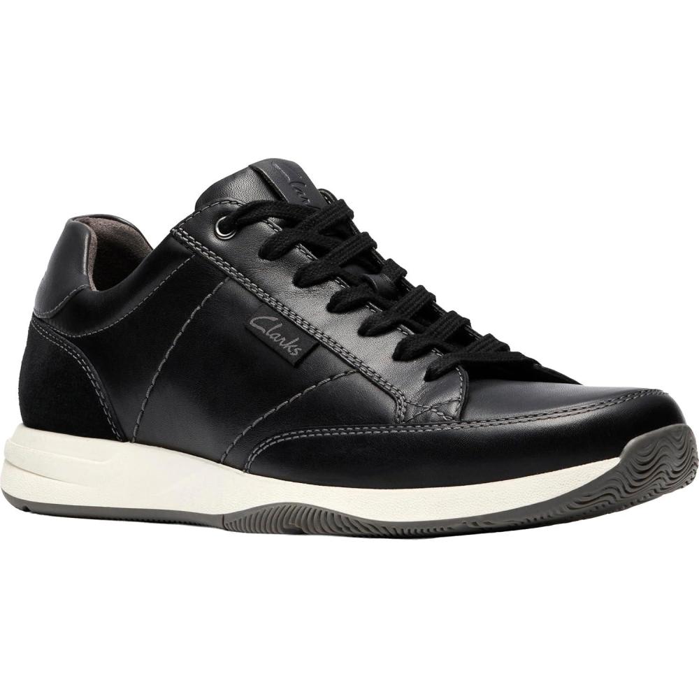 imageClarks Mens Townview Lace SneakerBlack Leather
