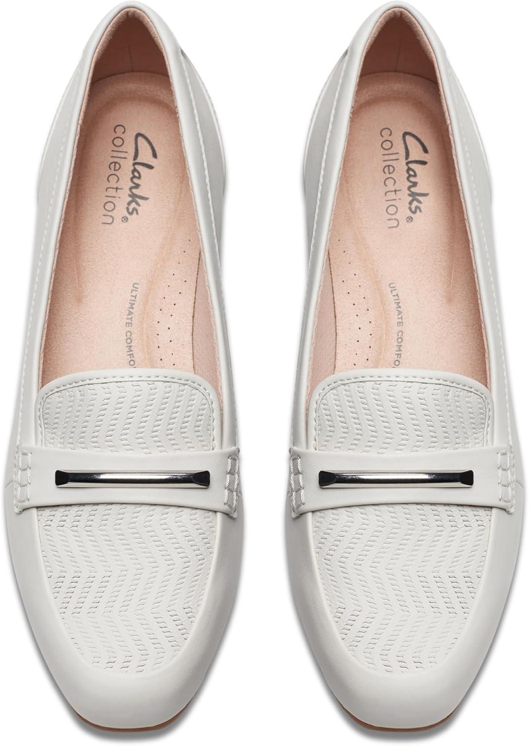 imageClarks Womens Juliet Aster LoafersOff White Leather