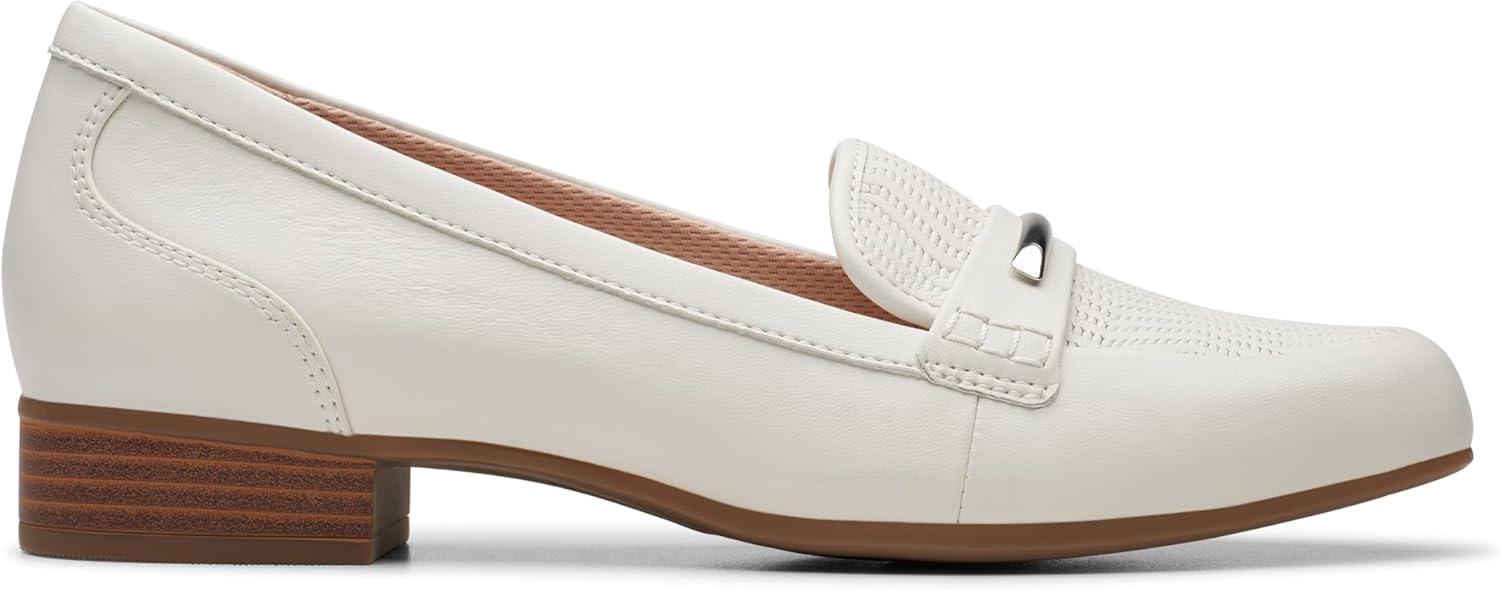 imageClarks Womens Juliet Aster LoafersOff White Leather