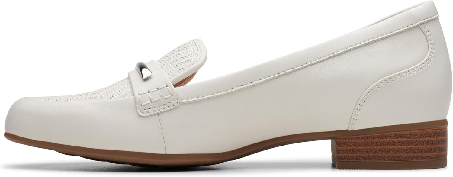 imageClarks Womens Juliet Aster LoafersOff White Leather