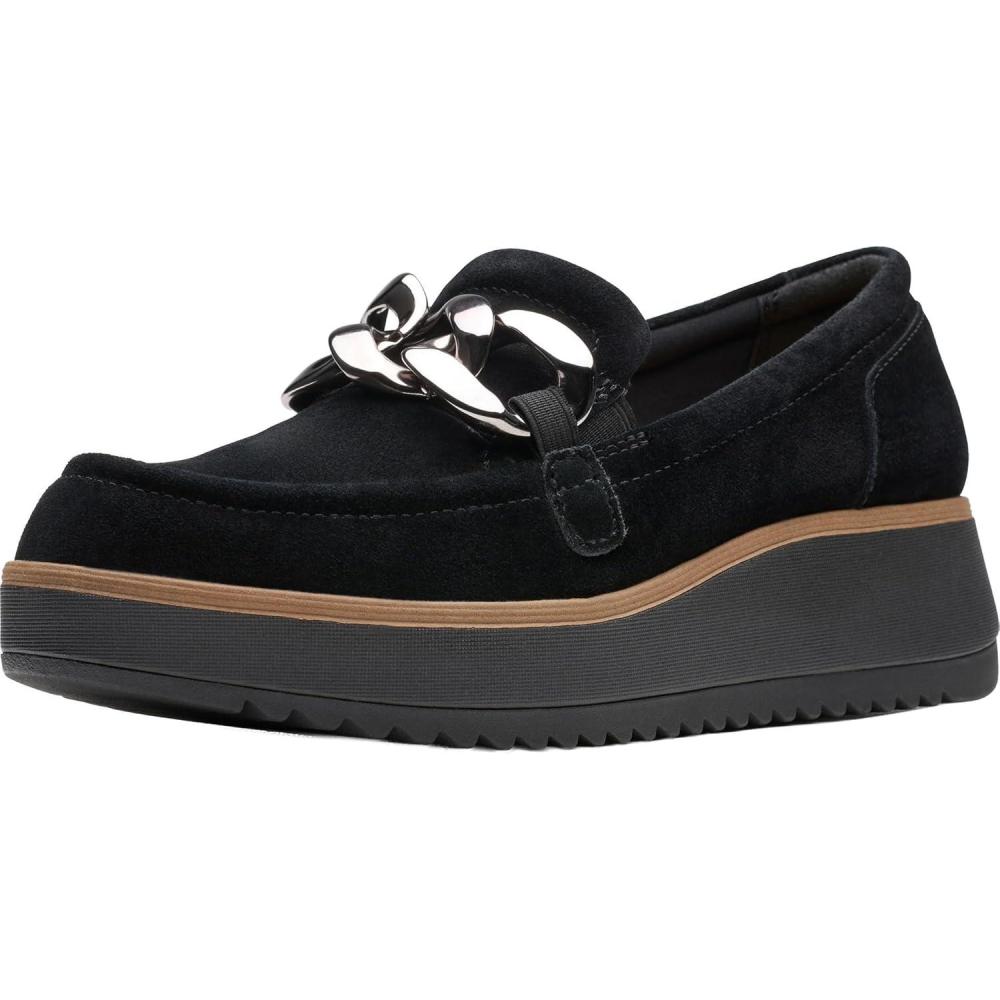 imageClarks Womens Zylah May LoaferBlack Suede
