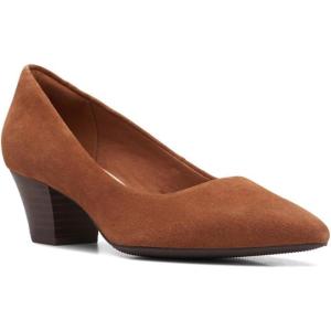 Clarks Womens Teresa Step(Dark Tan Suede)
