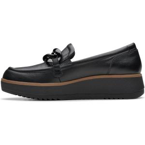 Clarks Women’s Zylah May Loafer(Black (Black Leather))