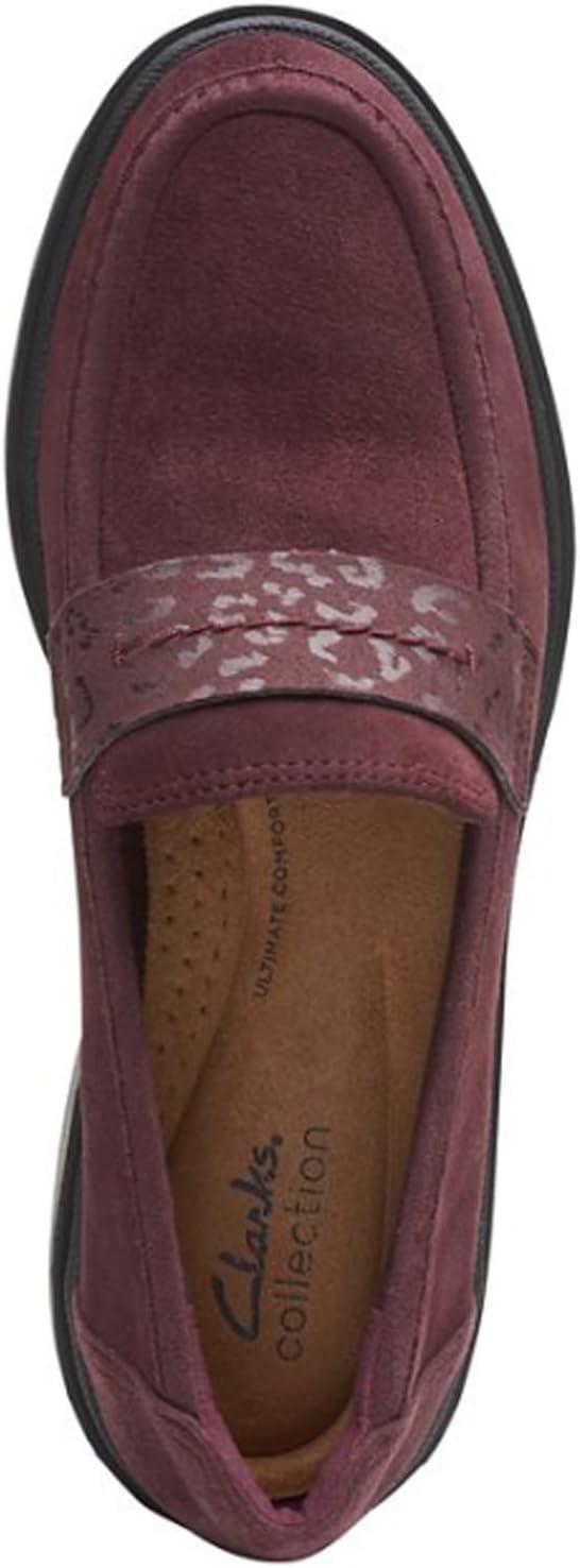imageClarks Womens Calla Ease LoafersBurgundy Suede