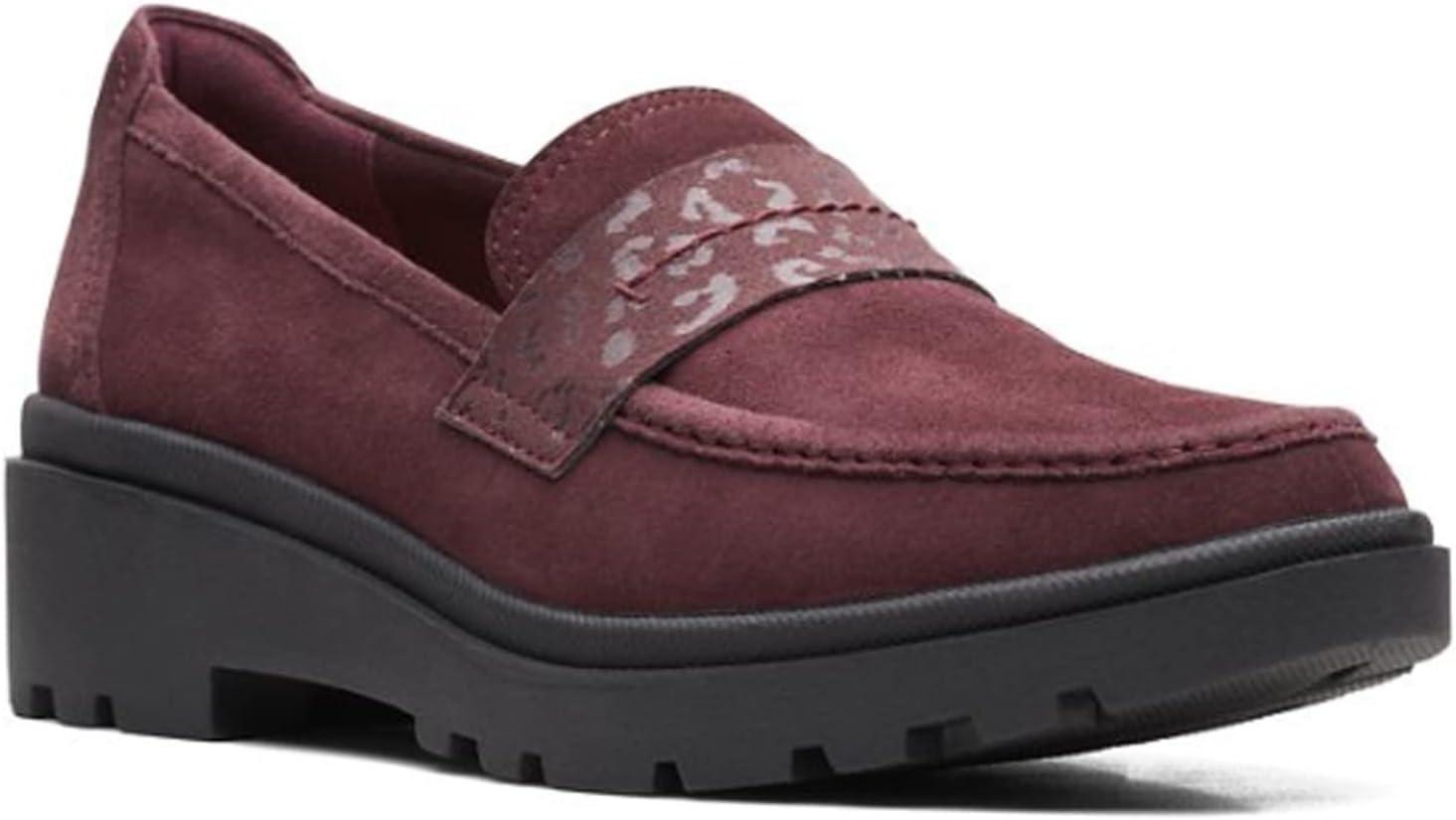 imageClarks Womens Calla Ease LoafersBurgundy Suede