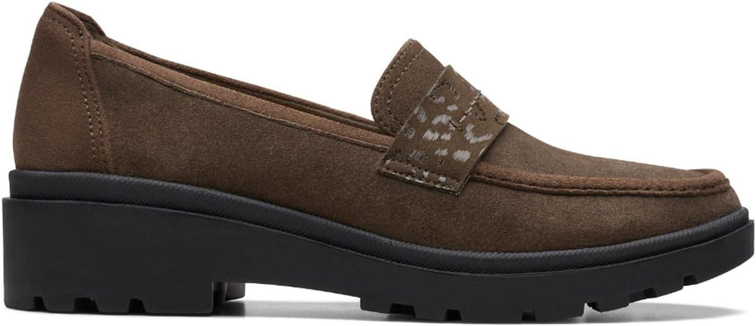 imageClarks Womens Calla Ease LoafersDark Olive Suede