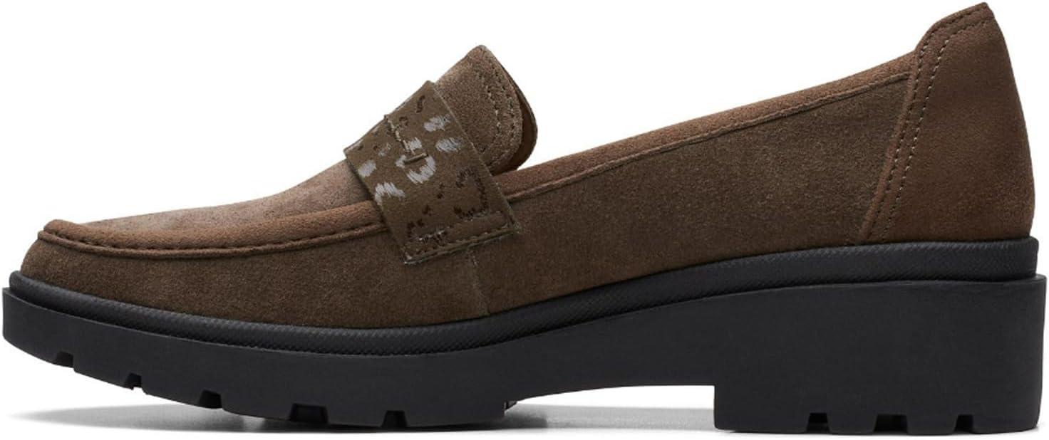 imageClarks Womens Calla Ease LoafersDark Olive Suede