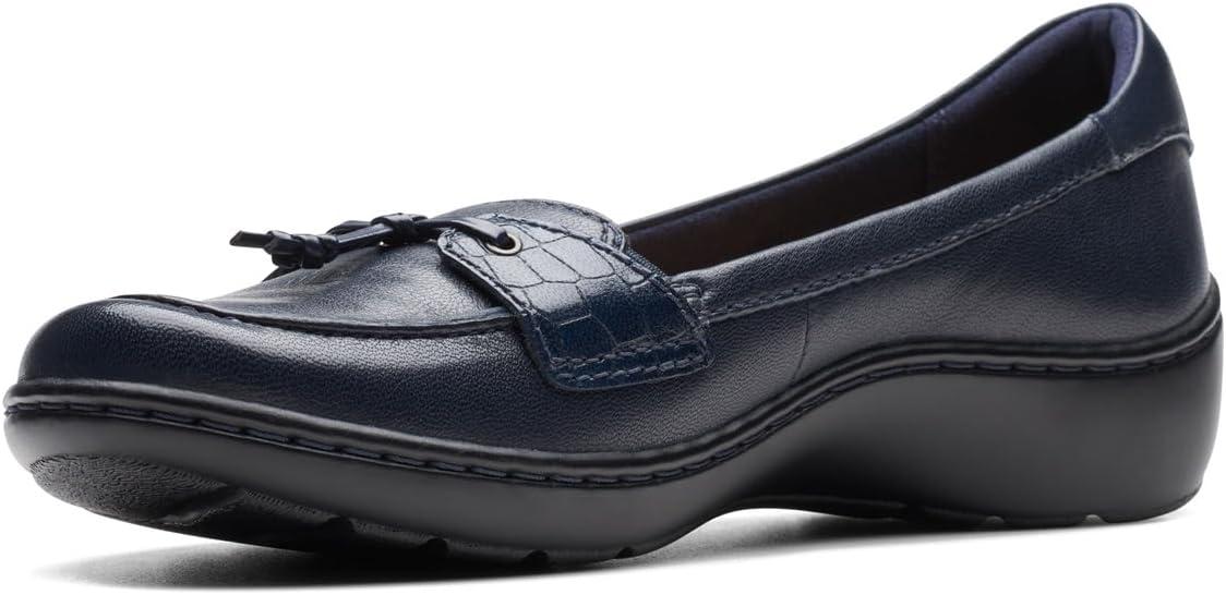 imageClarks Womens Cora Haley LoafersNavy Leather