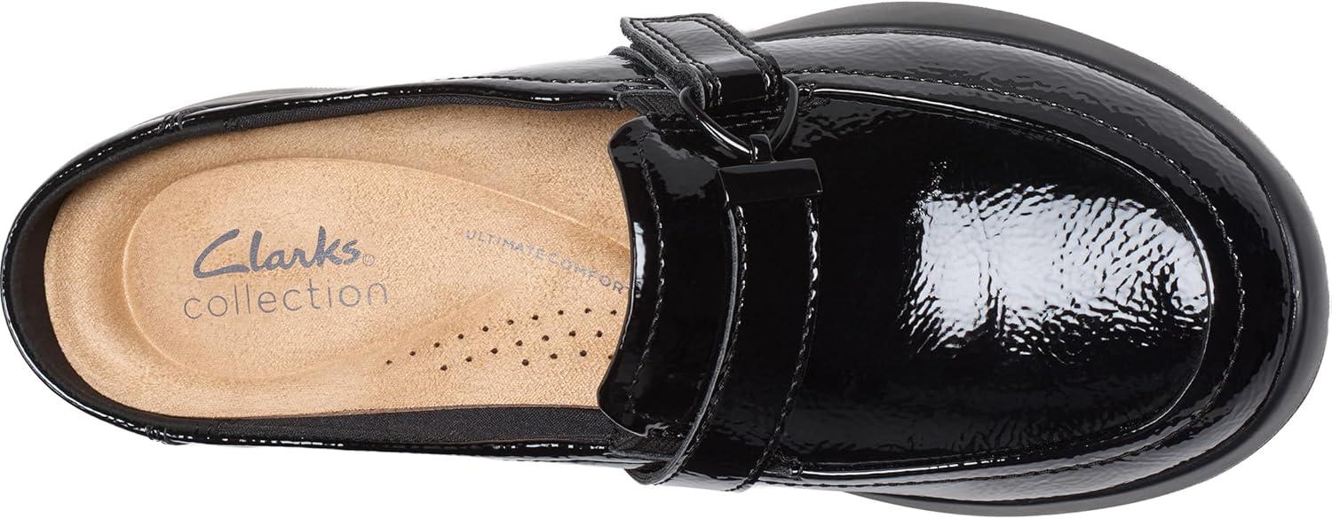 imageClarks Womens Ellowyn AmeliaBlack Crinkle Patent Synthetic