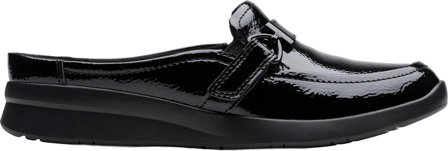 imageClarks Womens Ellowyn AmeliaBlack Crinkle Patent Synthetic