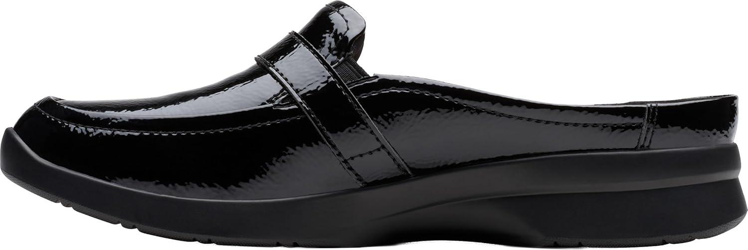 imageClarks Womens Ellowyn AmeliaBlack Crinkle Patent Synthetic
