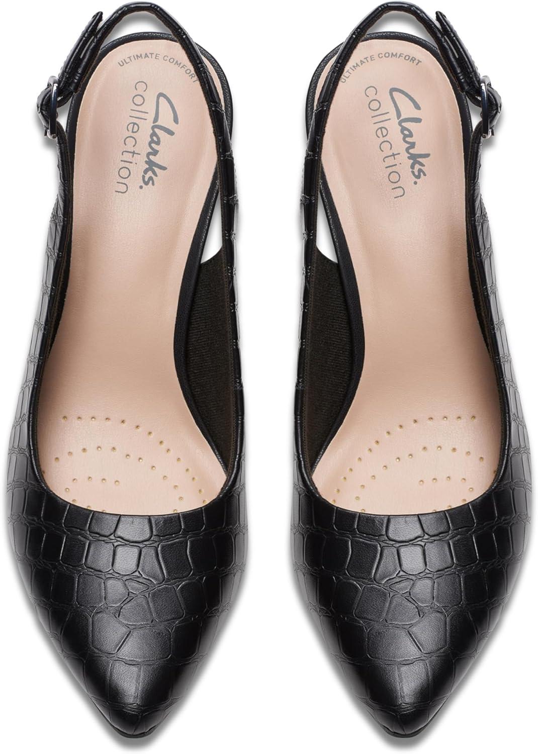 imageClarks Womens Kataleyna StepBlack Croc Print Leather