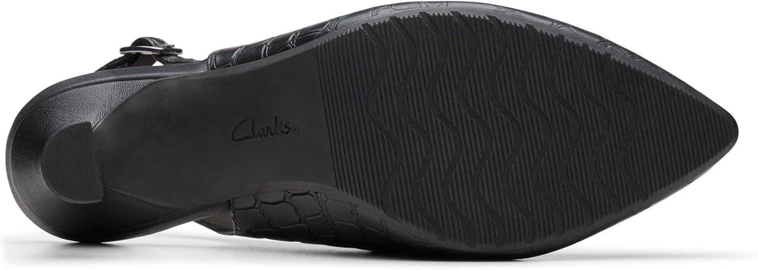 imageClarks Womens Kataleyna StepBlack Croc Print Leather