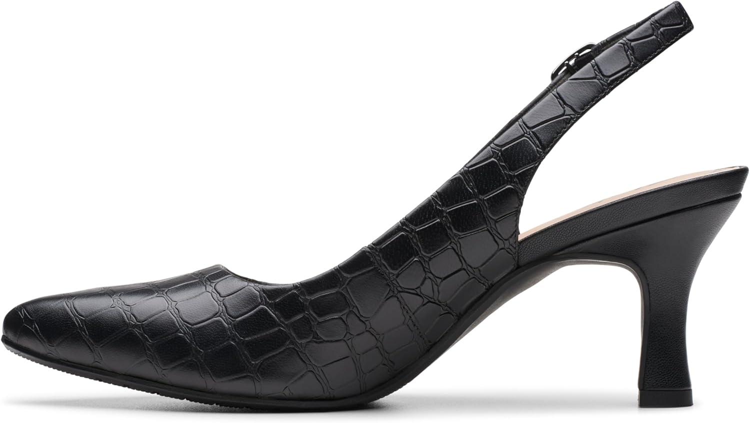 imageClarks Womens Kataleyna StepBlack Croc Print Leather
