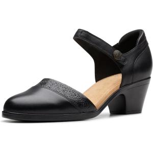 Clarks Womens Emily 2 Ketra(Black Leather)