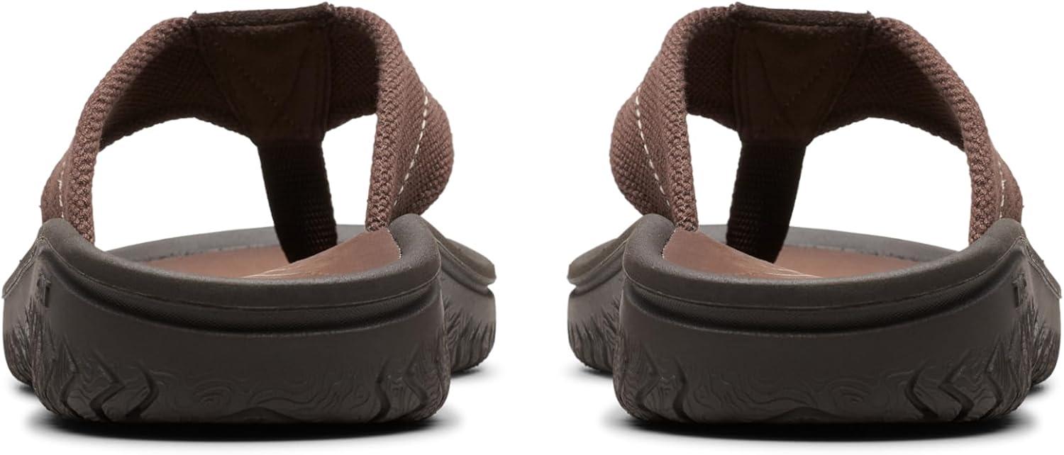 imageClarks Mens Wesley Post FlipFlopDark Brown Textile