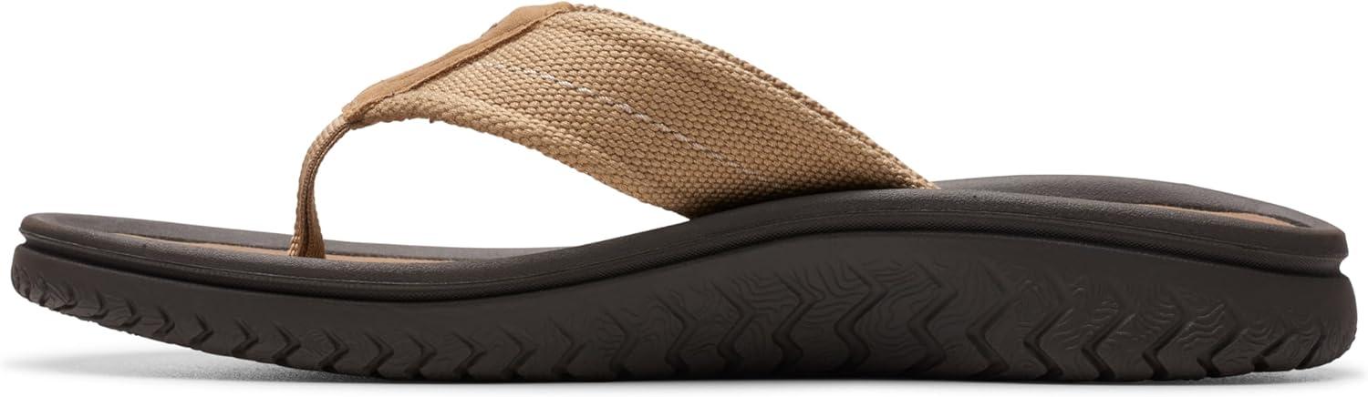 imageClarks Mens Wesley Post FlipFlopDesert Textile