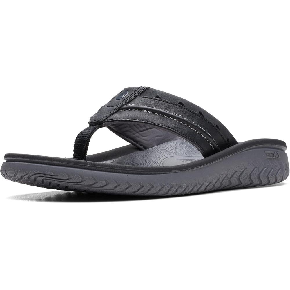 imageClarks Mens Wesley Post FlipFlopBlack Synthetic