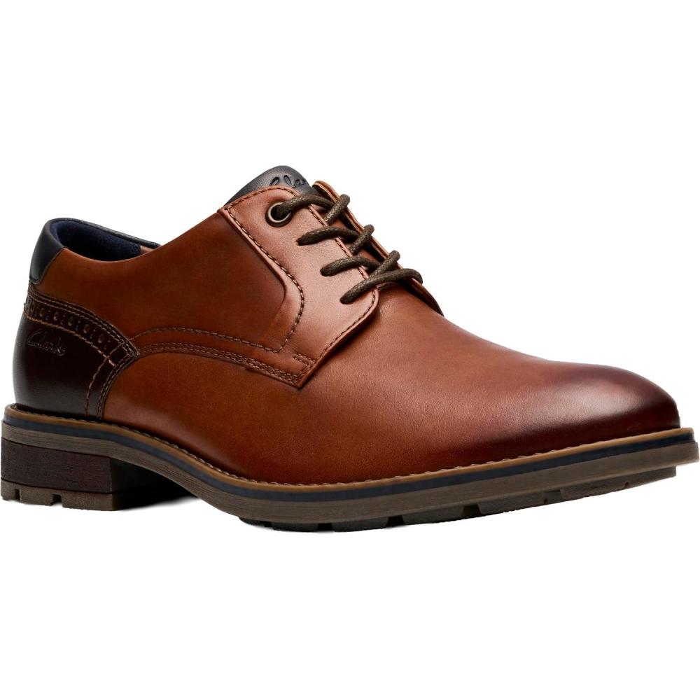 imageClarks Mens Emmet Plain Oxford Dress ShoeTan Leather