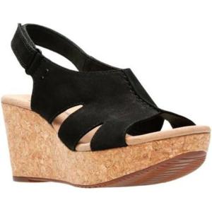 Clarks Womens Annadel BariPlatform(Black Nubuck)