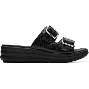 Clarks womens Drift Buckle(Black Snake)