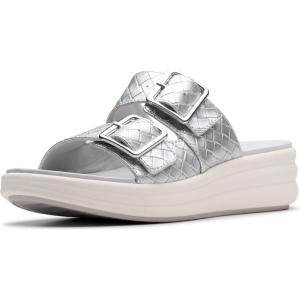 Clarks womens Drift Buckle(Silver Metallic)