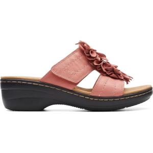Clarks womens Merliah RaelynSlide Sandal(Coral Leather)