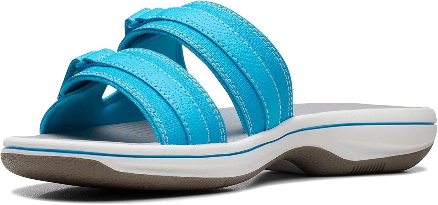 imageClarks womens Breeze PiperSlide SandalAqua