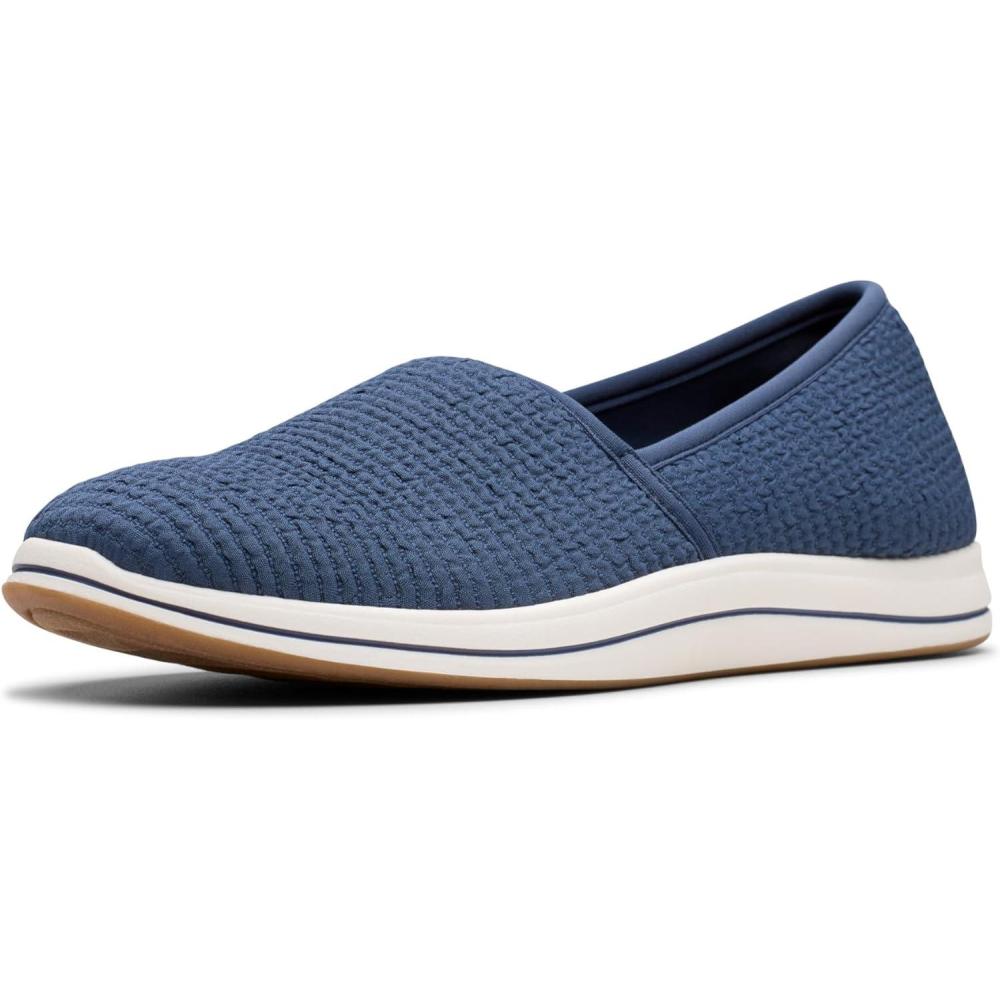 imageClarks Womens Breeze Stretch CloudSteppers Slip On LoaferNavy