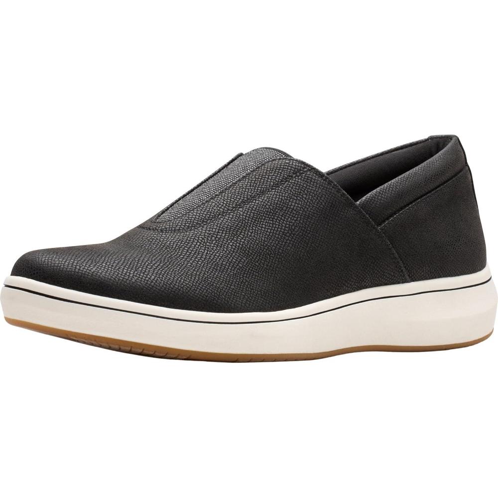 imageClarks Womens Breezesky RiaBlackWhite Textile