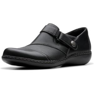 Clarks Women’s Ashland Gem Loafers(Black Leather)