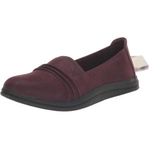 Clarks Womens Breeze Sol(Burgundy Synthetic)