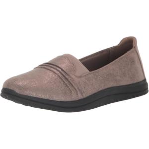 Clarks Womens Breeze Sol(Taupe Metallic Synthetic)