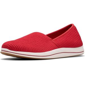 Clarks Women’s Breeze Stretch CloudSteppers Slip On Loafer(Cherry)