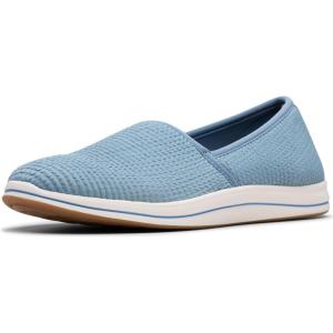 Clarks Women’s Breeze Stretch CloudSteppers Slip On Loafer(Light Blue)