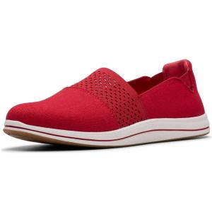 Clarks Women’s Breeze Vibe CloudSteppers Slip On Loafer(Cherry)